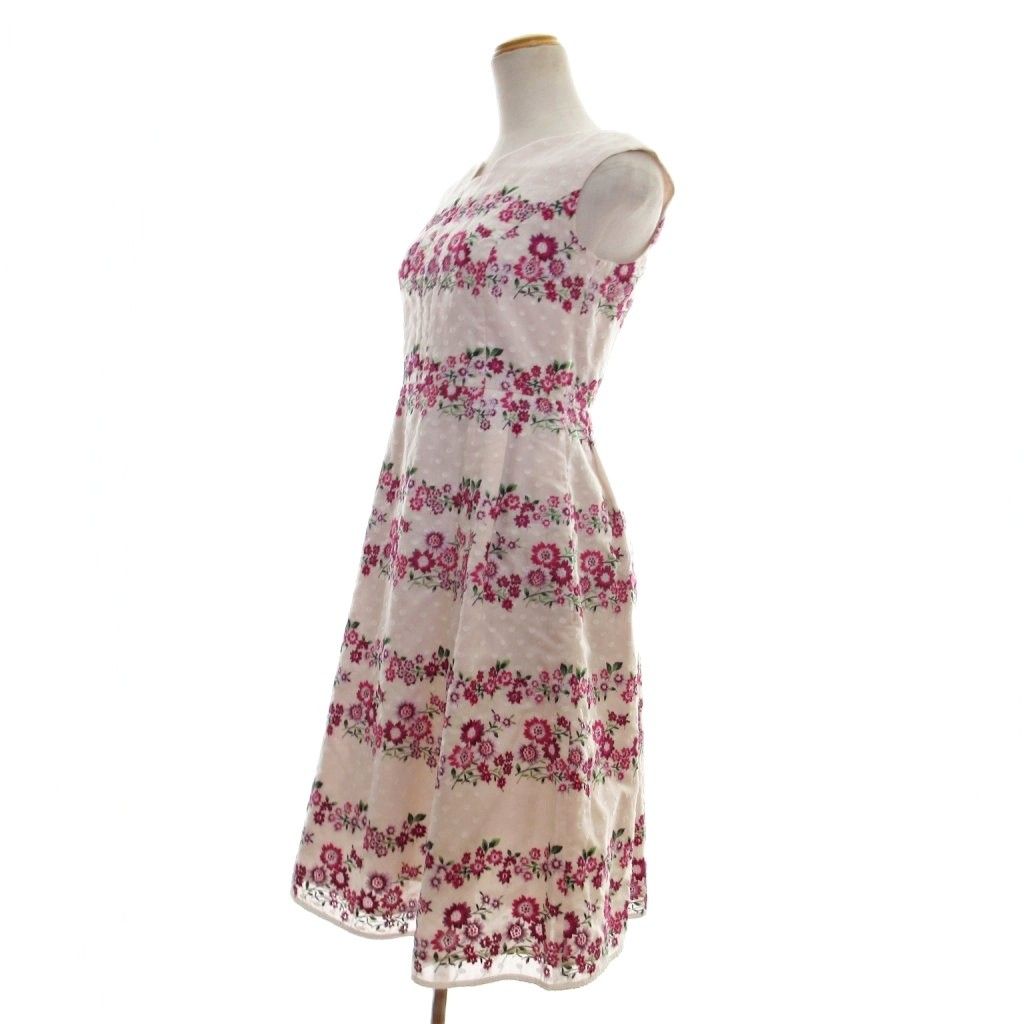 トッカ TOCCA タグ付き 20SS 花柄 刺繍 ワンピース ノースリーブ 膝丈