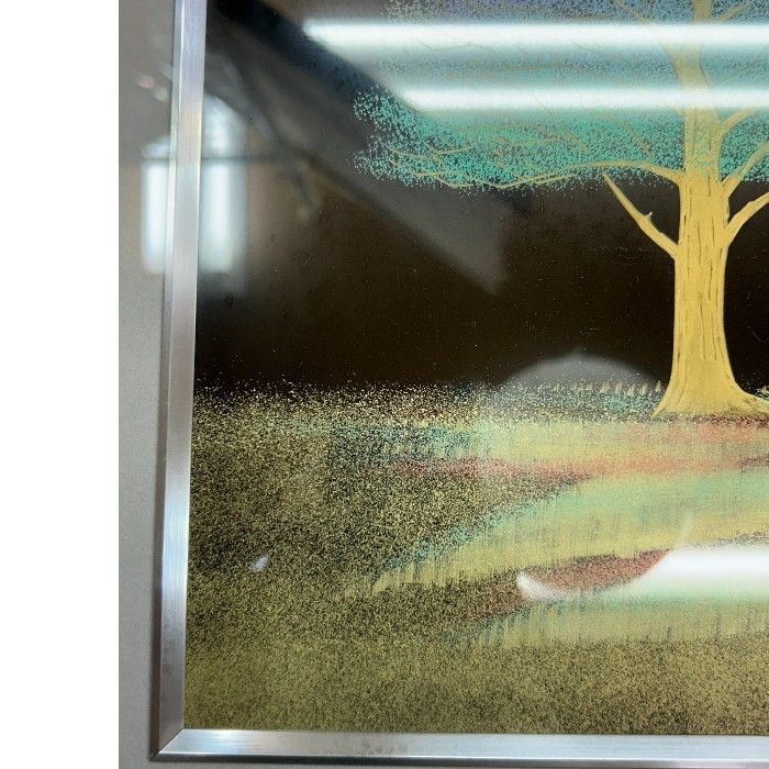 輪島塗 友田祐次 作 沈金 漆芸額 額 割引 絵 インテリア おしゃれ 大樹