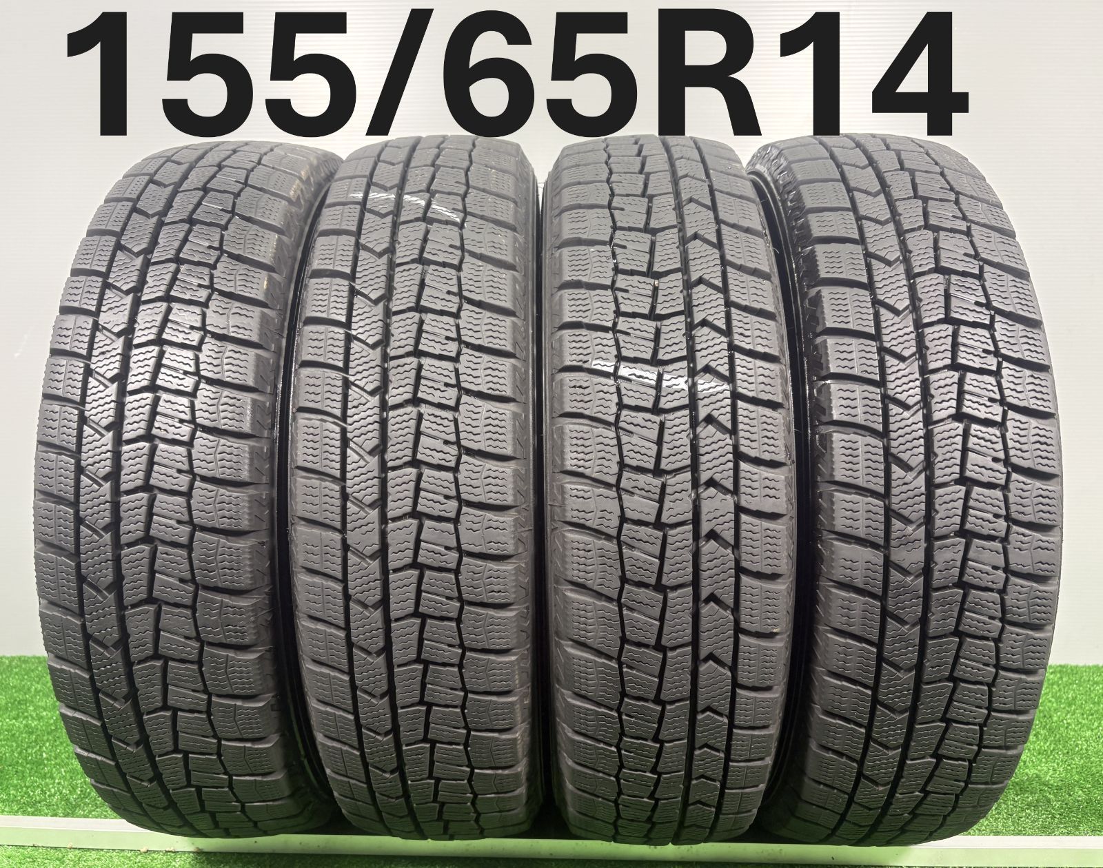 2023年製造スタッドレスダンロップWM02 155/65R14中古4本送料込み 送料無料☆155/65R14 ダンロップ WM02 2020年製 4本 冬 タイヤ