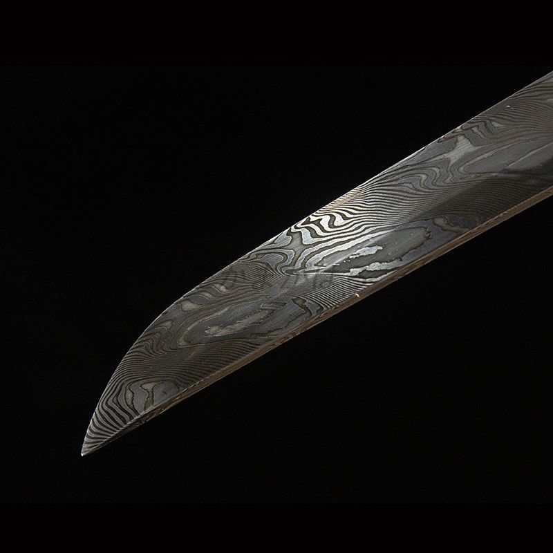 送料無料】手工 ダマスカス紋 日本刀 居合刀 非実用品 工芸品 武器模型