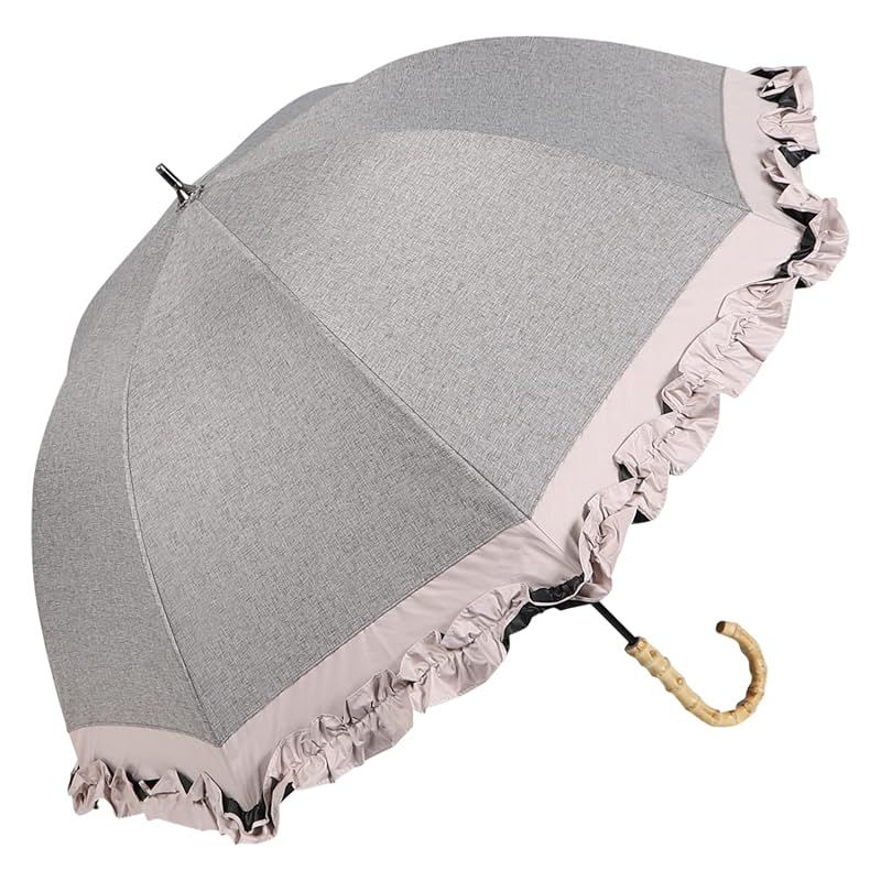 Refume レフューム 日傘 長傘 完全遮光 遮光率 軽量 遮光 遮熱 晴雨兼用 UVカット REFU 0009 グレー グレージュ 0