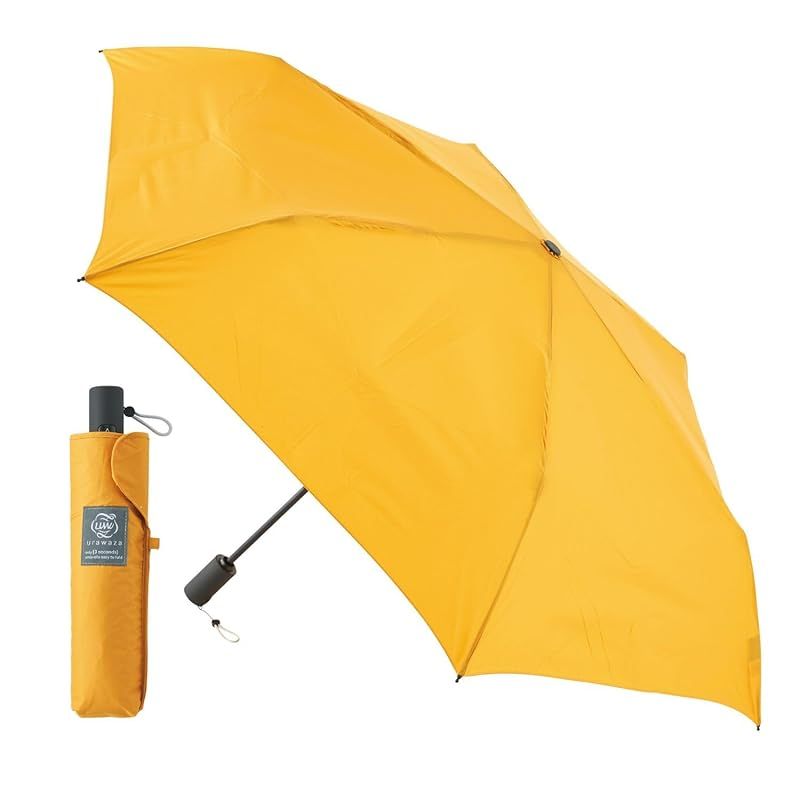 [ムーンバット] urawaza slim (ウラワザ) 折りたたみ傘 3秒でたためる傘 ウラワザスリム 形状記憶 形状安定 無地 プレーン 自動開閉 ワンタッチ 軽量 撥水 防汚 雨傘 UVカット 親骨55cm 折り畳み傘 畳みやすい 1