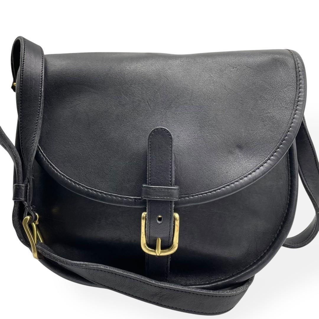 極美品 オールドコーチ ブラック ショルダーバッグ 希少品 極美品 希少 COACH オールドコーチ ショルダーバッグ ヴィンテージ 本