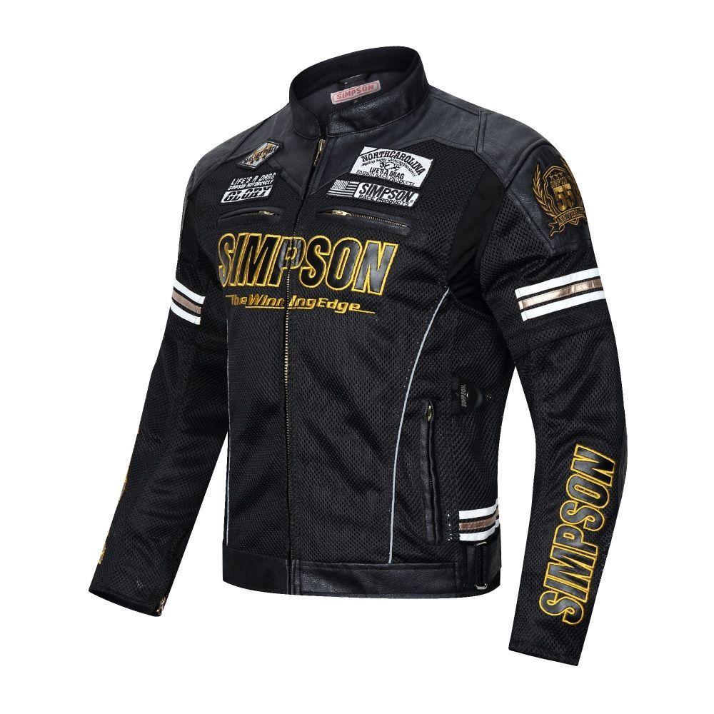SIMSON バイクジャケット 黒 インナージャケット取外し可付き SIMSON バイクジャケット 黒 インナージャケット取外し可付き