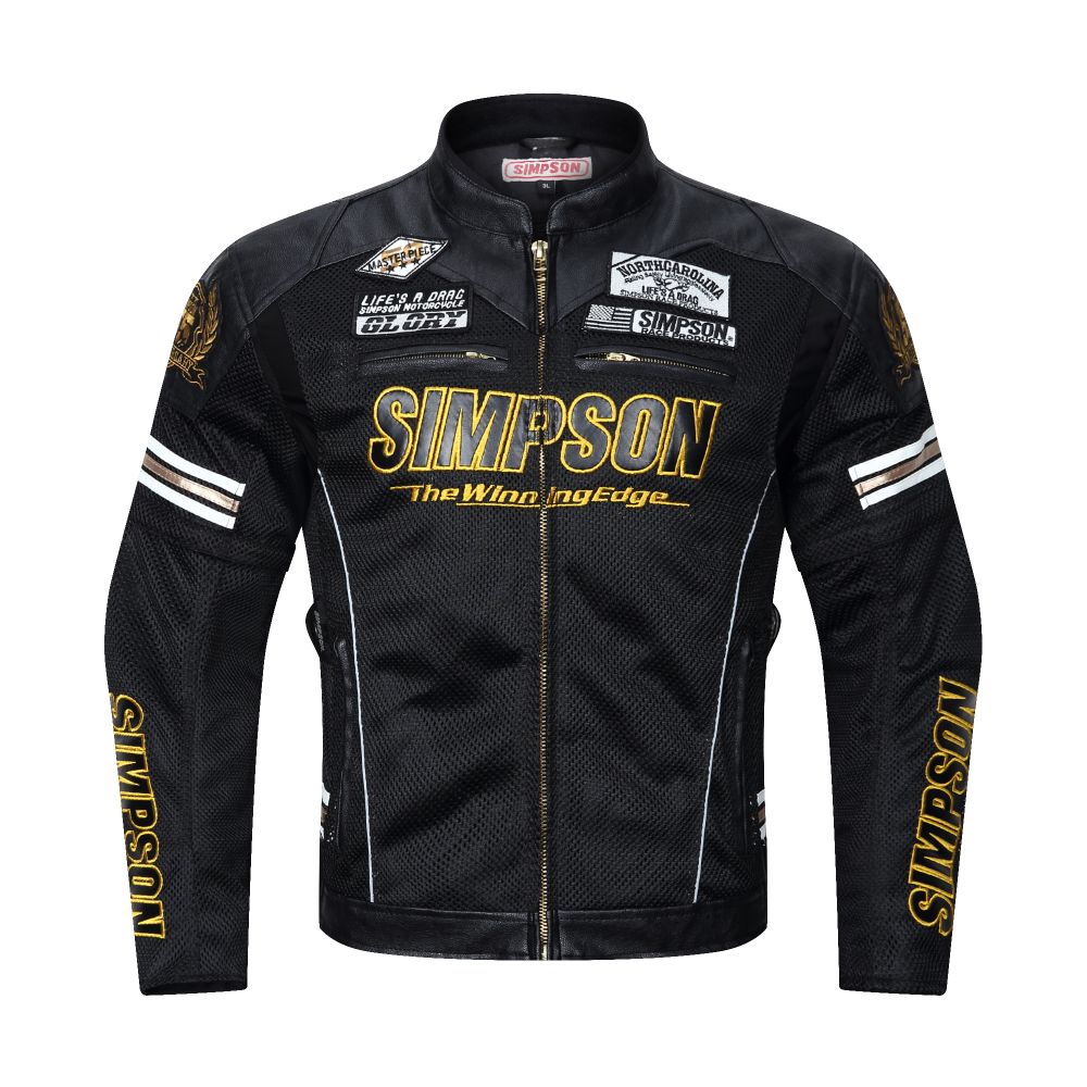 シンプソン バイク ジャケット メッシュ 春 夏 秋 冬 プロテクター インナー脱着可 ライディングジャケット メンズ オートバイ 防風 通気性 ウェア ツーリング バイク用品 SIMPSON