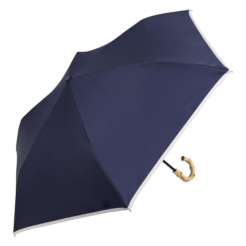 Refume レフューム 日傘 折りたたみ 完全遮光 遮光率 軽量 遮光 遮熱 晴雨兼用 UVカット 3段 REFU-0006 ネイビー ホワイト 白 0