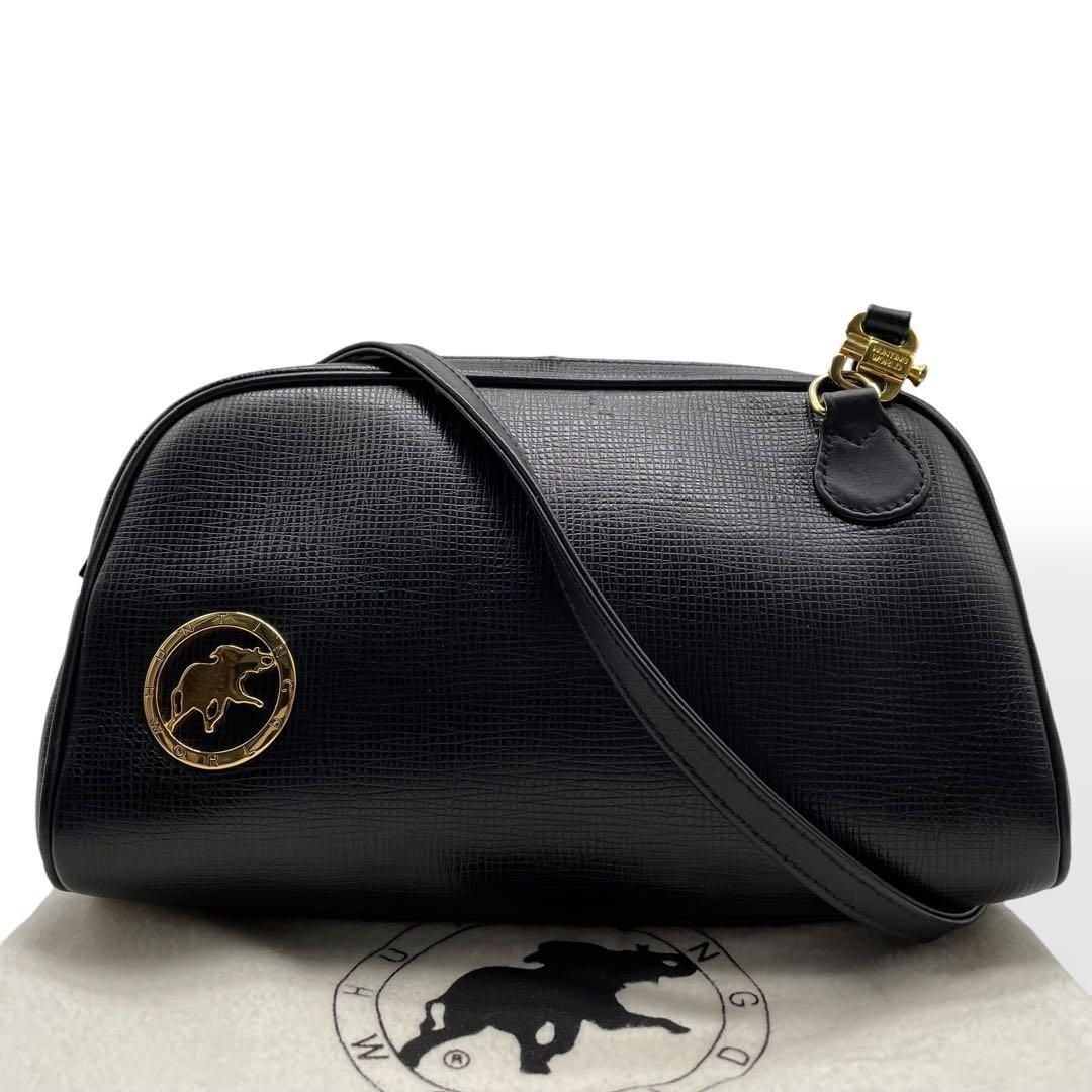 極美品 レア HUNTING WORLD ショルダーバッグ レザー ブラック - メルカリ