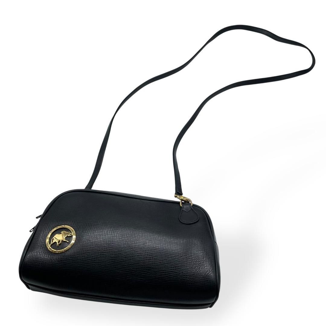 美品⭐︎HUNTING WORLD ブラックレザーショルダーバッグ 極美品 レア HUNTING WORLD ショルダーバッグ レザー ブラック - メルカリ