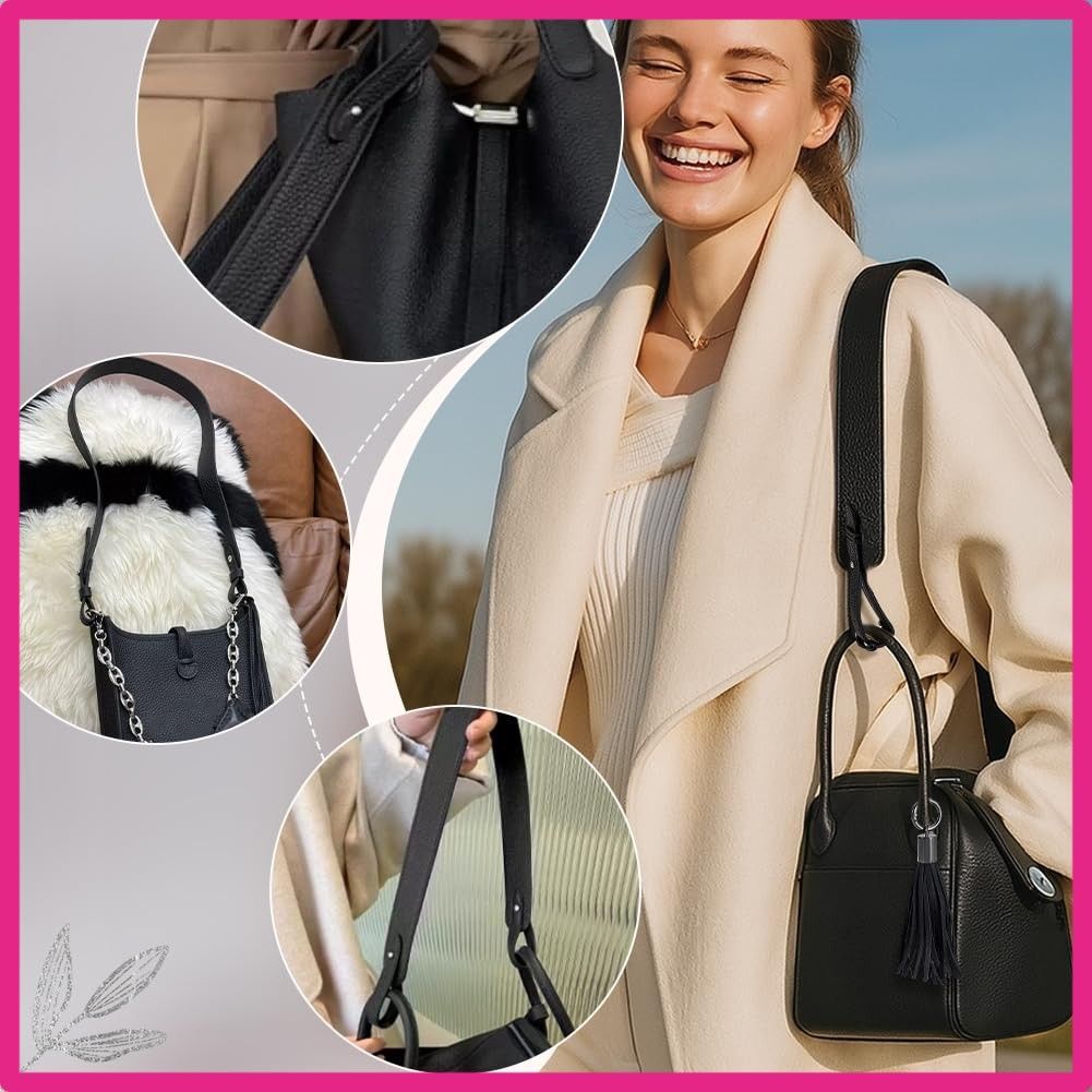 ブラック [PH PandaHall] ショルダーストラップ 幅広 バッグの持ち手