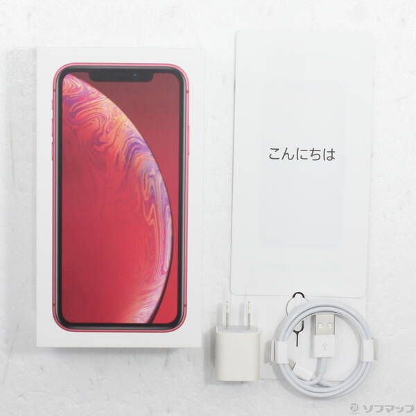 中古品〕 iPhoneXR 128GB プロダクトレッド MT0N2J／A SIMフリー【377