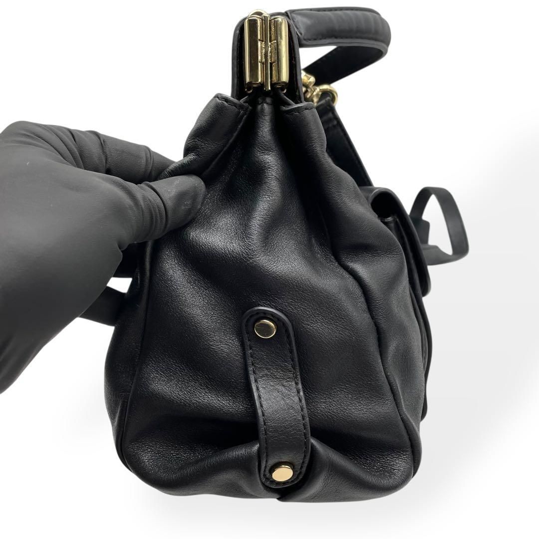 良品 Tory Burch 希少 2way ショルダーバッグ レザー ブラック - メルカリ