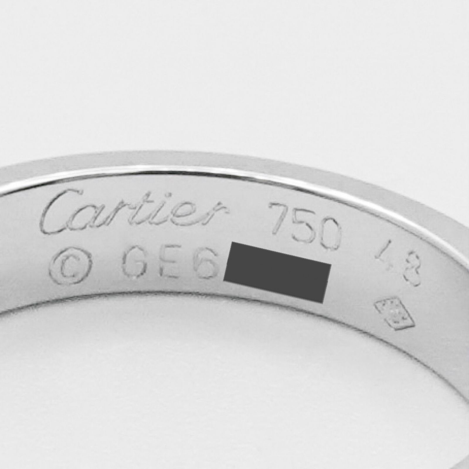 Cartier K18WG  ミニラブリング リング　8号 Cartier カルティエ ミニラブ リング 指輪 K18 8号 中古 プレラブド