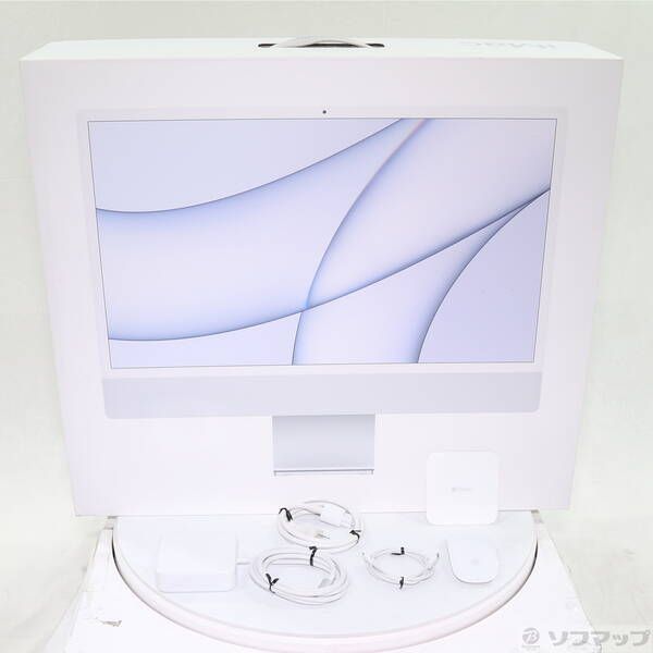 中古品〕 iMac 24-inch Mid-2021 MGPC3J／A Apple M1 8コアCPU_8コア