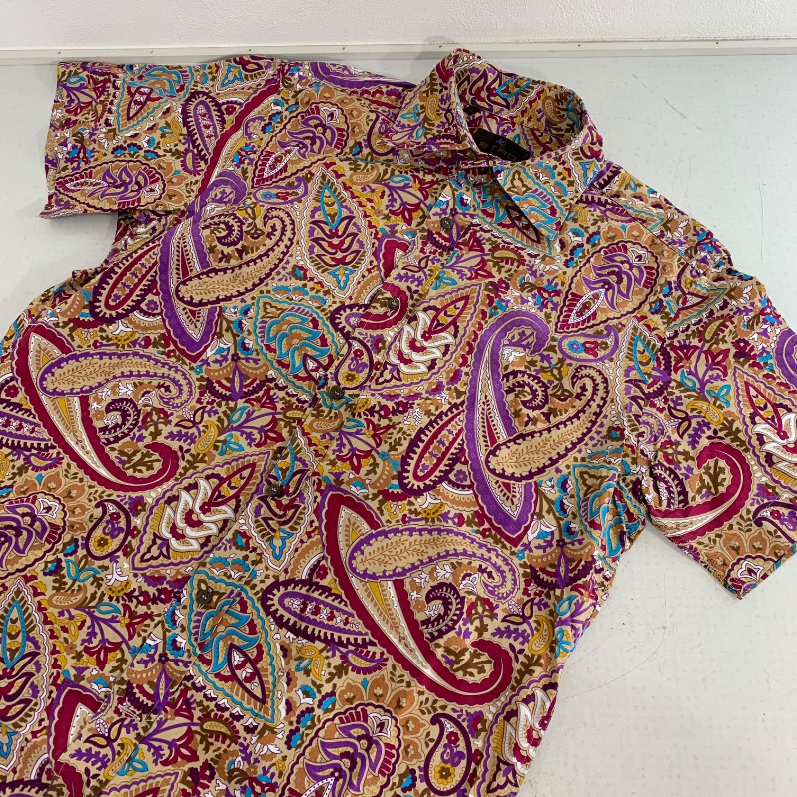 ETRO エトロ ポロシャツ Sサイズ 半袖 ボタンシャツ メンズ