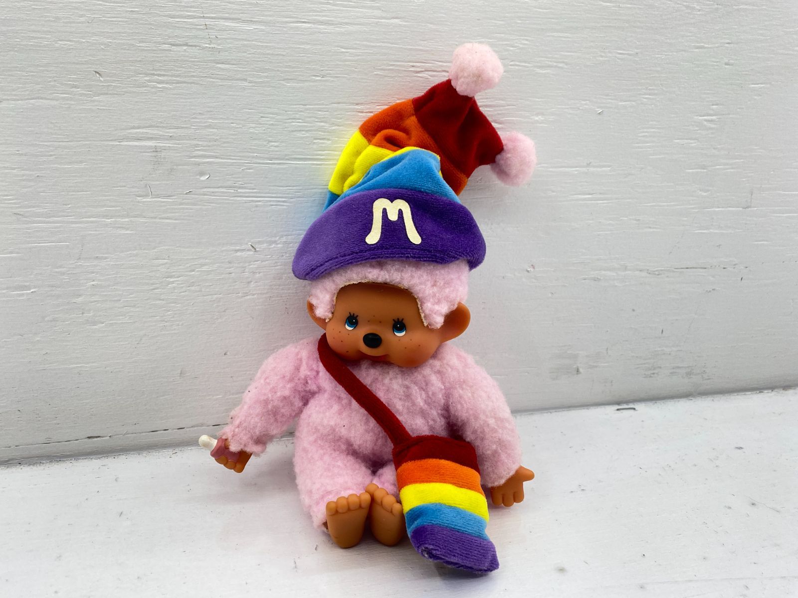 盛岡30-0104】レインボー ピンク モンチッチ 2000年発売 【中古/60