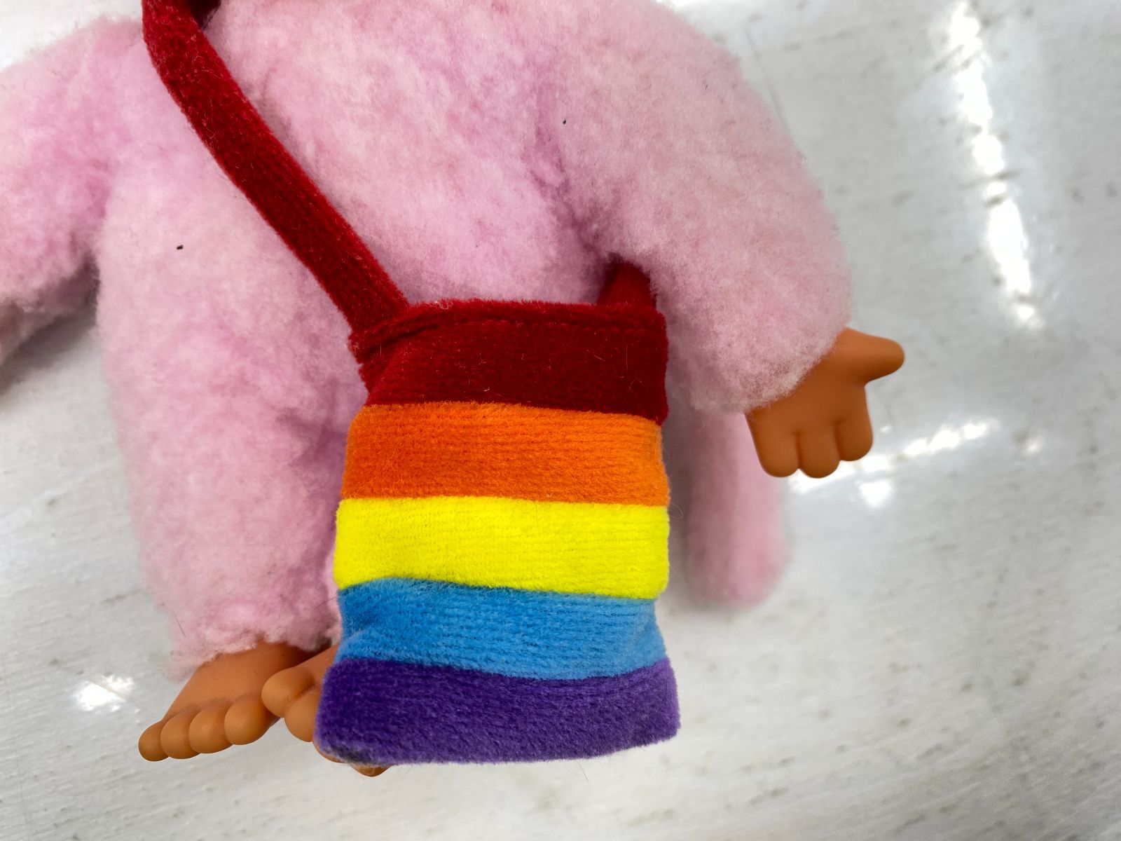 盛岡30-0104】レインボー ピンク モンチッチ 2000年発売 【中古/60