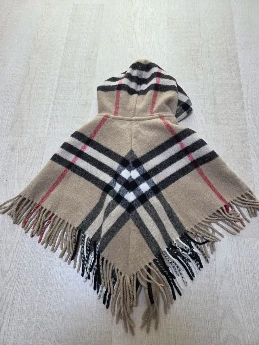 バーバリーキッズ チェック ケープ