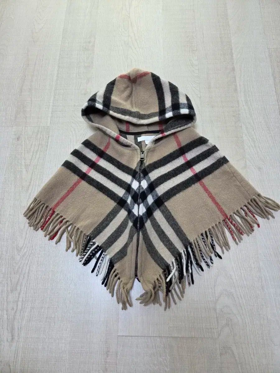 バーバリーキッズ チェック ケープ