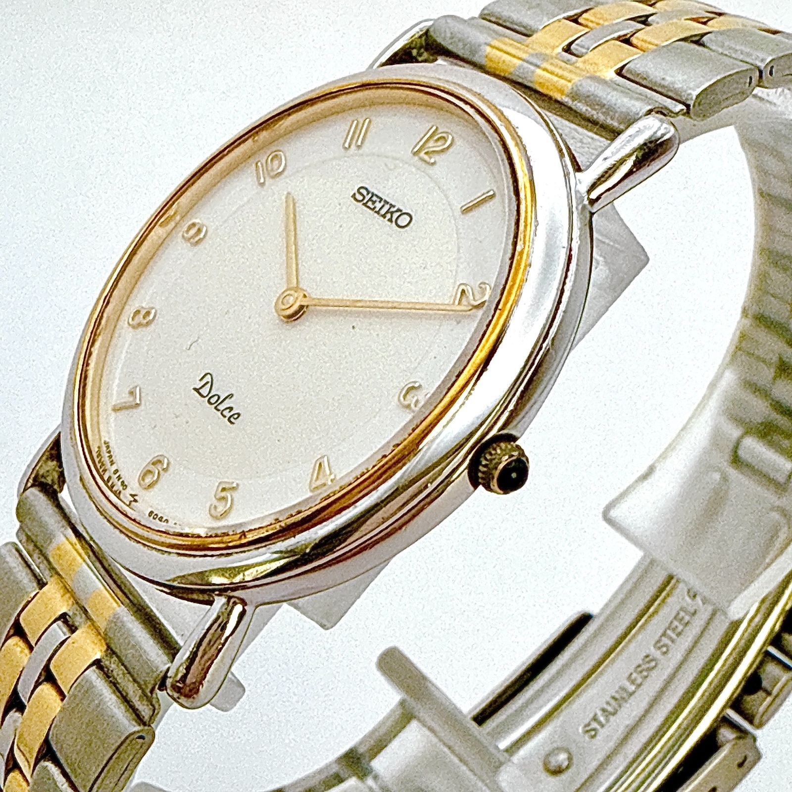 B065 SEIKO Dolce セイコー ドルチェ コンビカラー 薄型 ラウンド