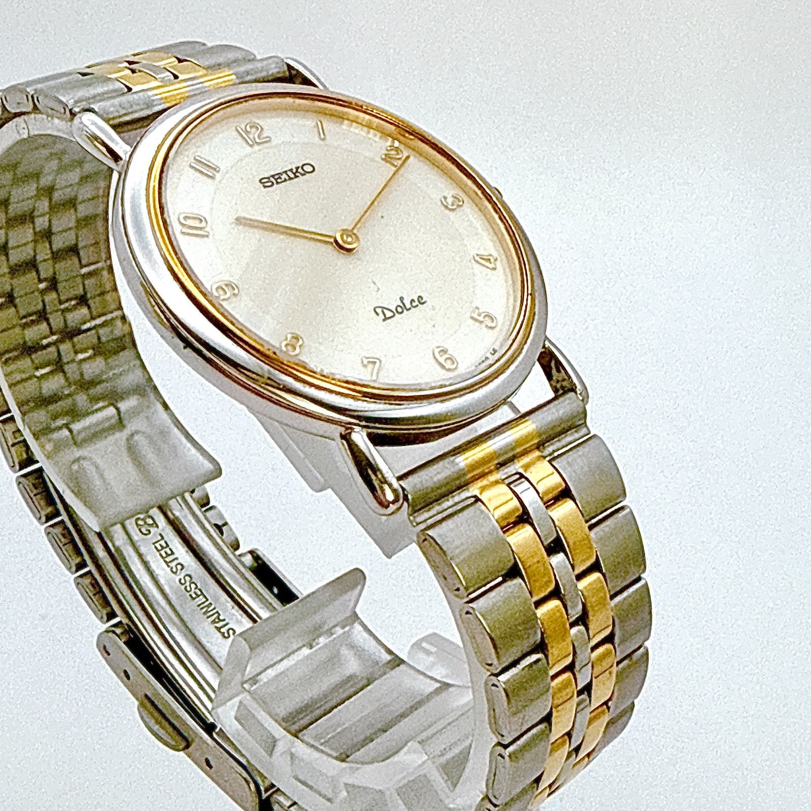 B065 SEIKO Dolce セイコー ドルチェ コンビカラー 薄型 ラウンド 