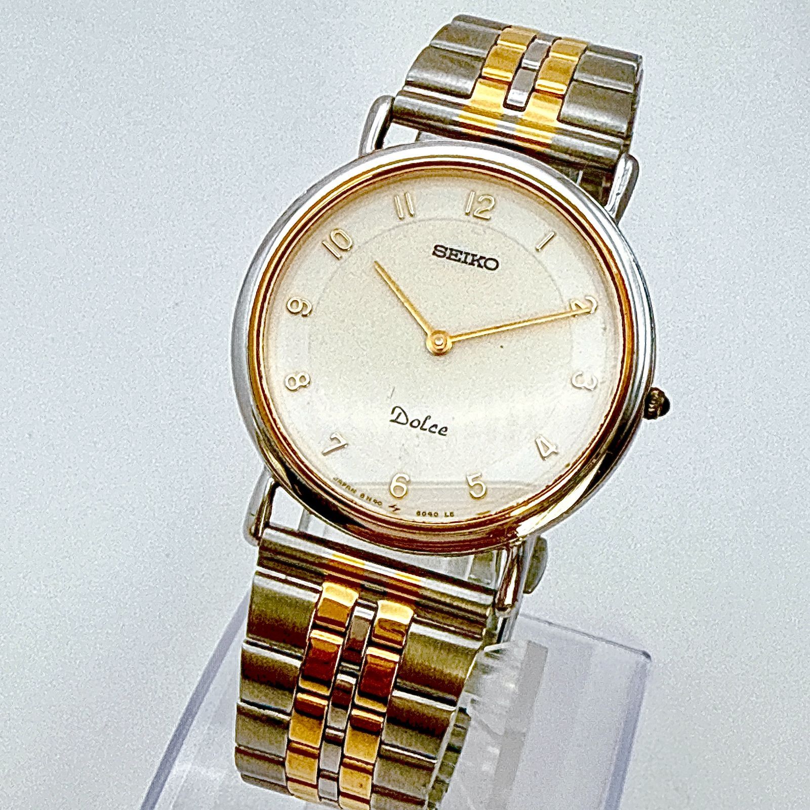 B065 SEIKO Dolce セイコー ドルチェ コンビカラー 薄型 ラウンド 