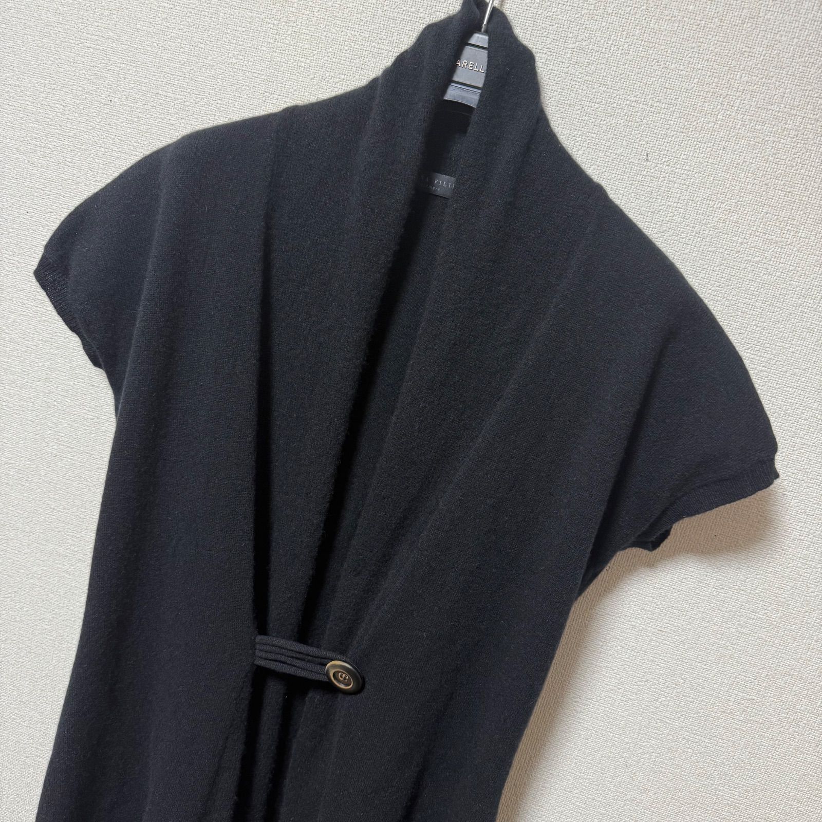 カシミヤ FABIANA FILIPPI 上質ニットジレ 黒 42