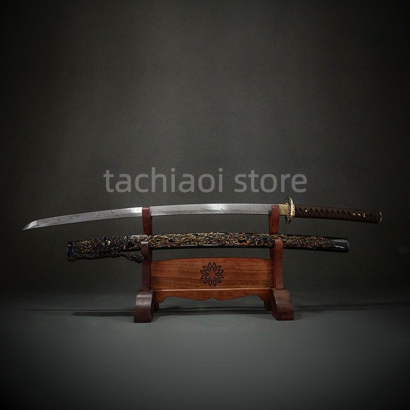 ダマスカス紋 武具　刀装具　日本刀　模造刀   居合刀 送料無料】ダマスカス紋 日本刀 居合刀 非実用品 工芸品 武器模型 高級