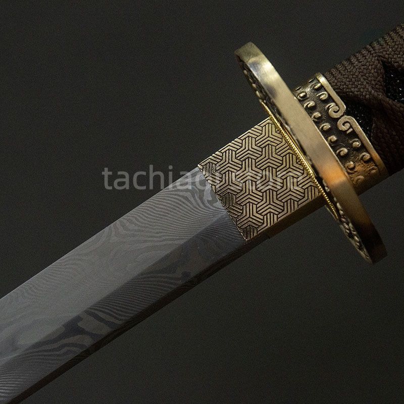 送料無料】ダマスカス紋 日本刀 居合刀 非実用品 工芸品 武器模型 高級