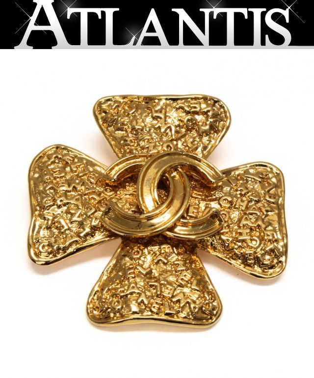 シャネル CHANEL クローバー ココマーク ブローチ ゴールド 95 A 72479