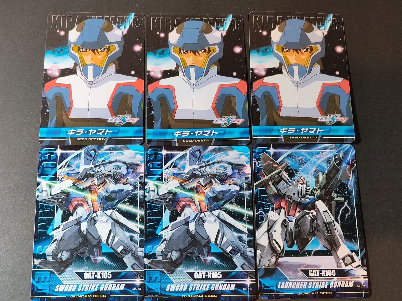 aca447 キラ・ヤマト ソードストライクガンダム MS-73 MS-74 CH-77