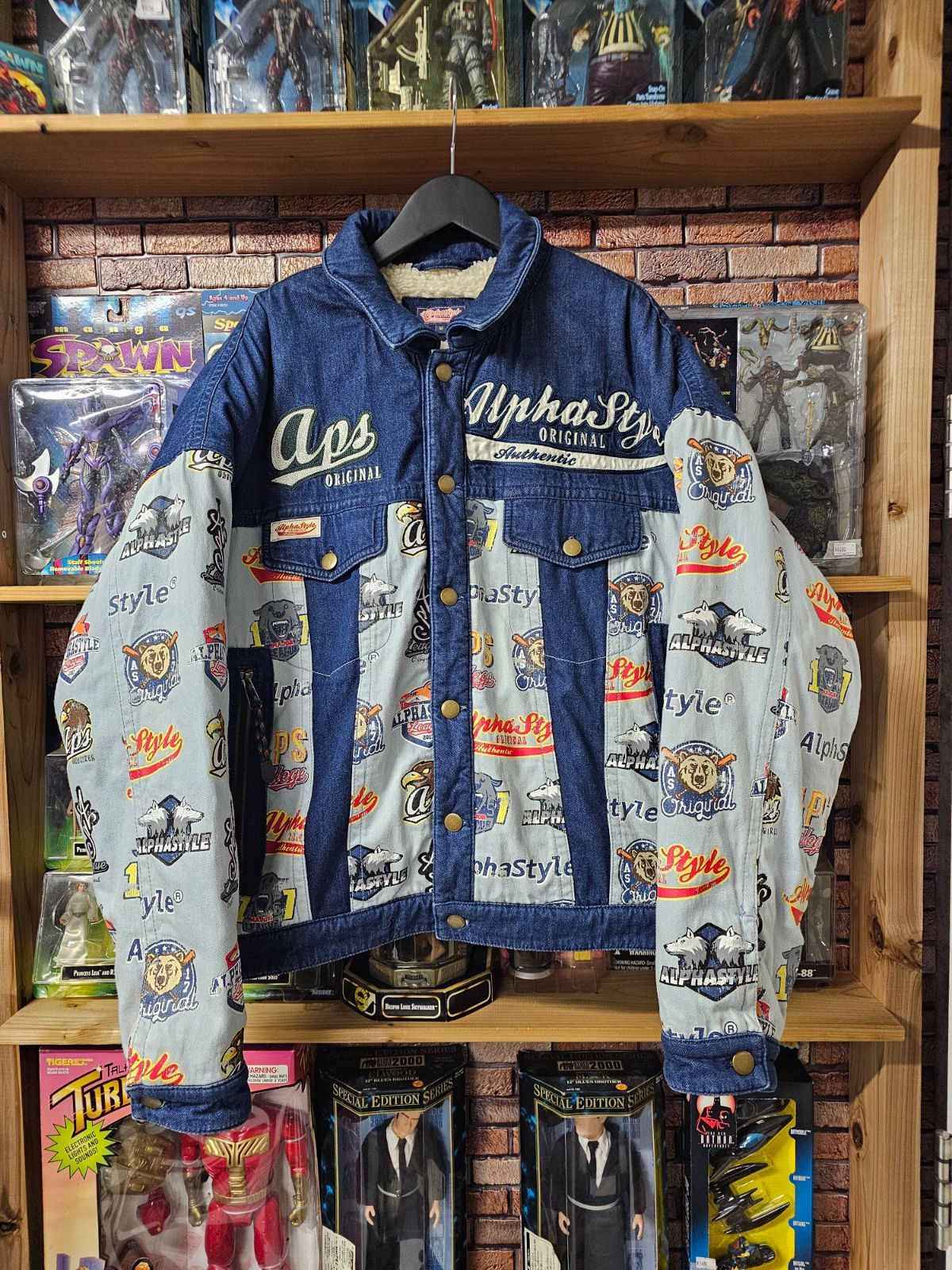 古着】日本未発売 Alpha Style Denim Boa Jacket | アルファスタイル 