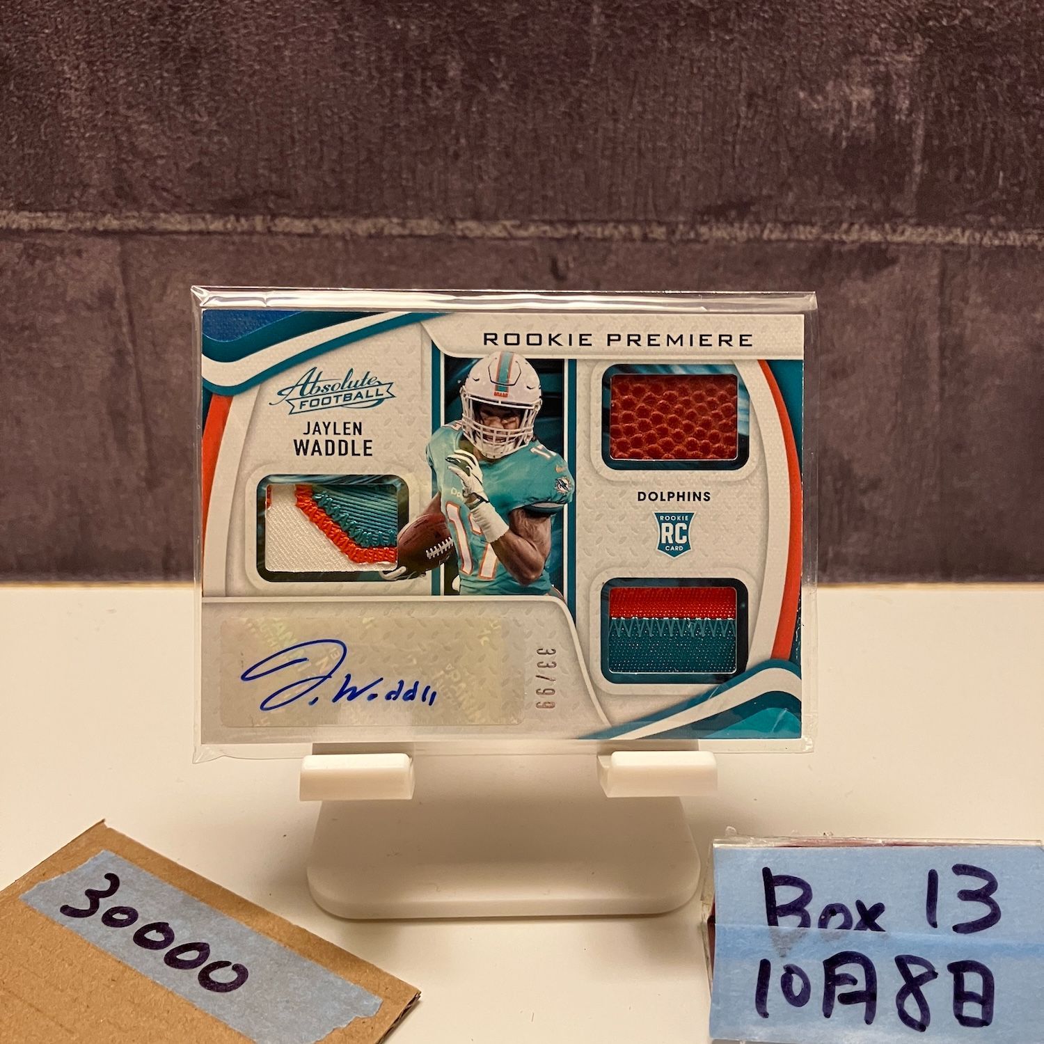 2021 Panini Absolute Rokkie Premier Jaylen Waddle 33/99 直筆サイン