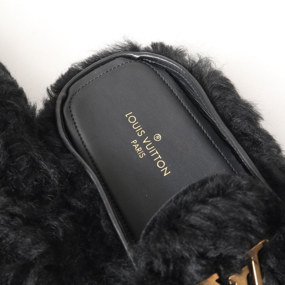 LVロゴ ファーサンダル