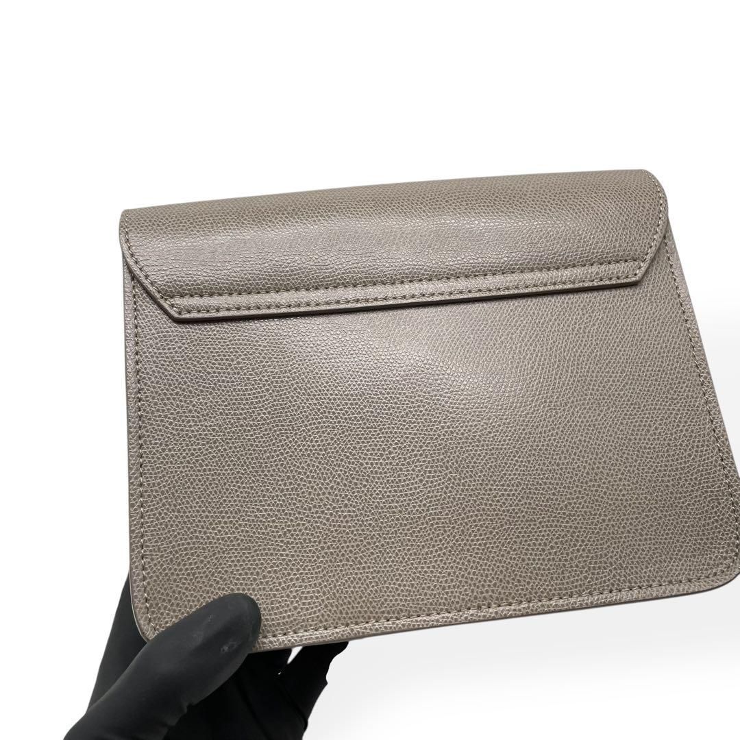 極美品 FURLA メトロポリス ショルダーバッグ チェーン レザー