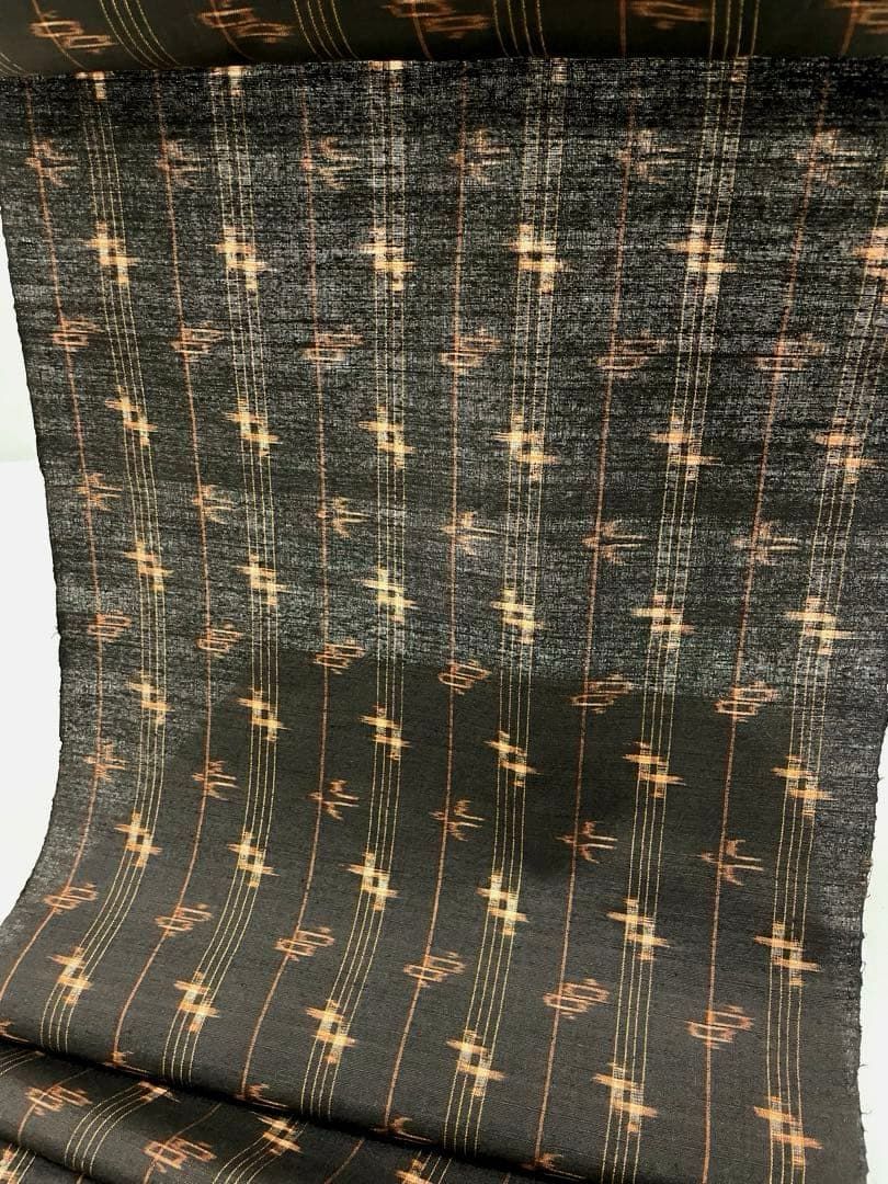 本場久米島紬 草木染 泥染 手織 反物 正絹 本場久米島紬反物草木染泥染手織