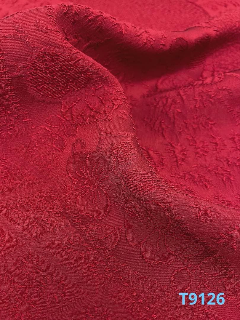 色無地 ふくれ織 紋意匠 辻ヶ花 朱・緋色 正絹 反物 T9126 - メルカリ