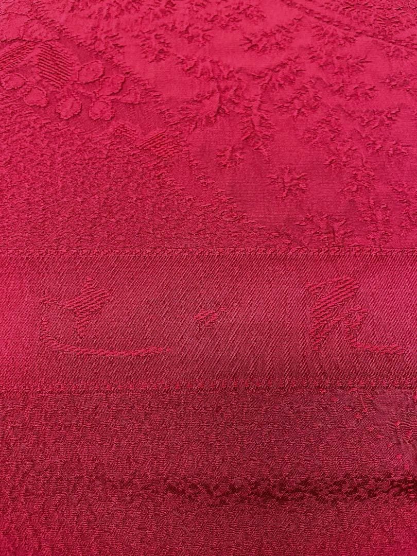 色無地 ふくれ織 紋意匠 辻ヶ花 朱・緋色 正絹 反物 T9126 - メルカリ