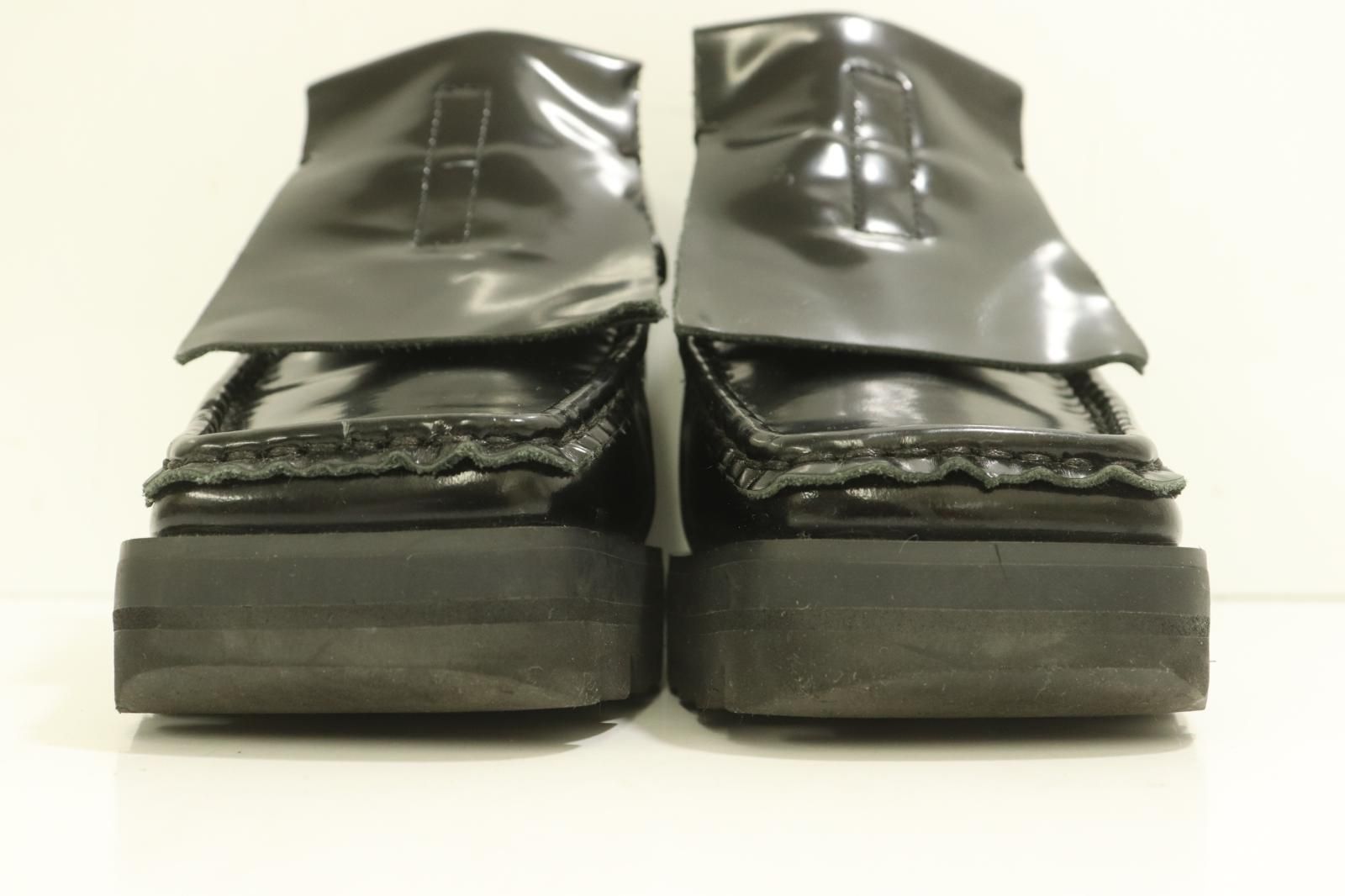 UN 3 D レディースシューズ 36 SQARE LOAFERS 黒 ブラック 無地