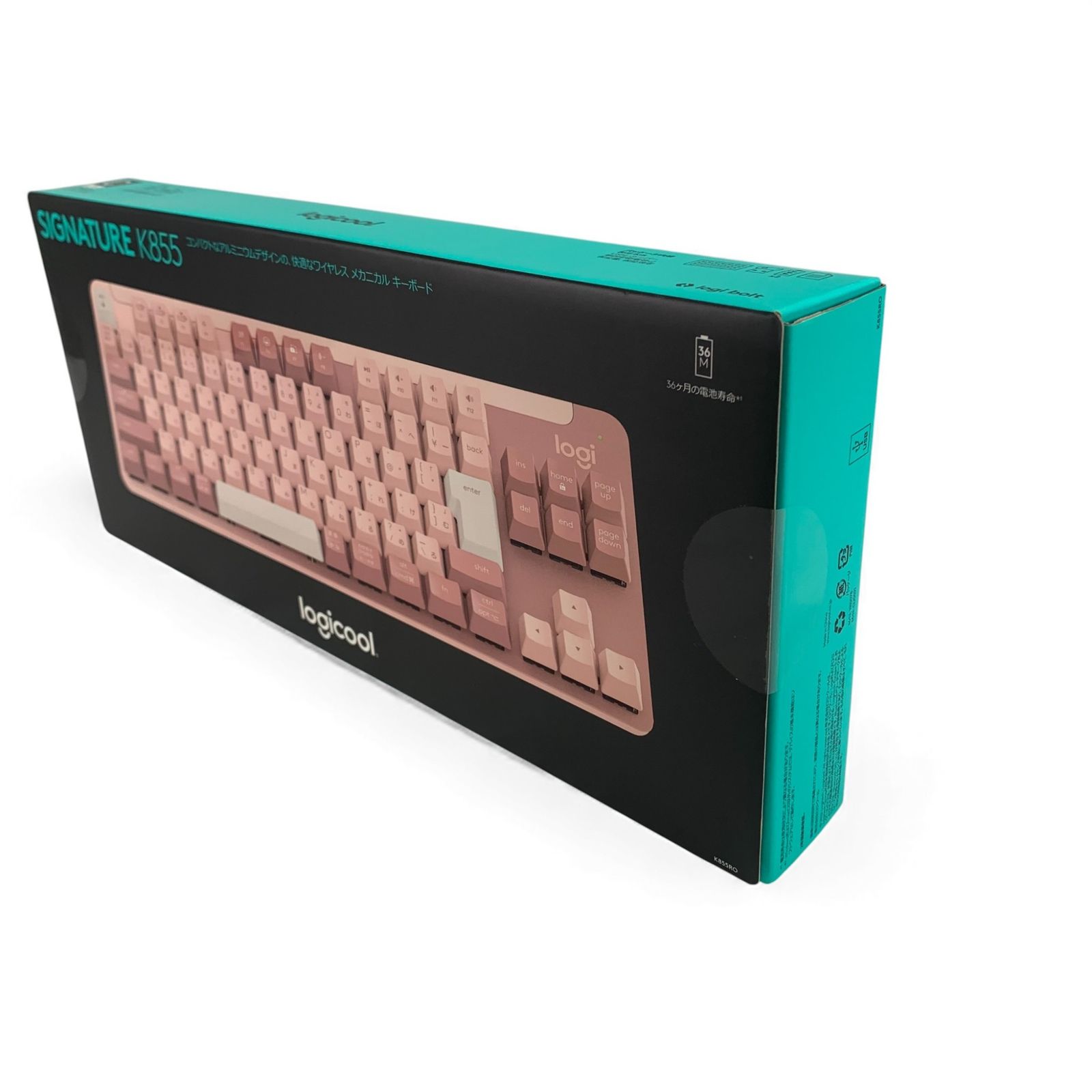  logicool ロジクール ワイヤレス メカニカルキーボード ピンク K 855 RO キーボード本体 キーボード