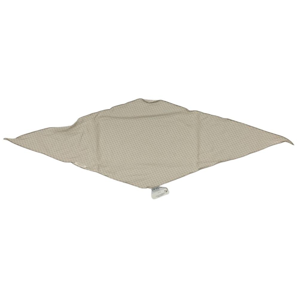 エルメス HERMES ロザンジュ スカーフ シルク ベージュ H ロゴ ひし形 レディース