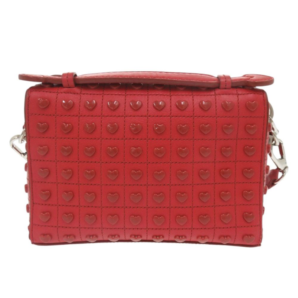 新品同様 トッズ ハート スタッズ レザー レッド 2WAY ショルダー