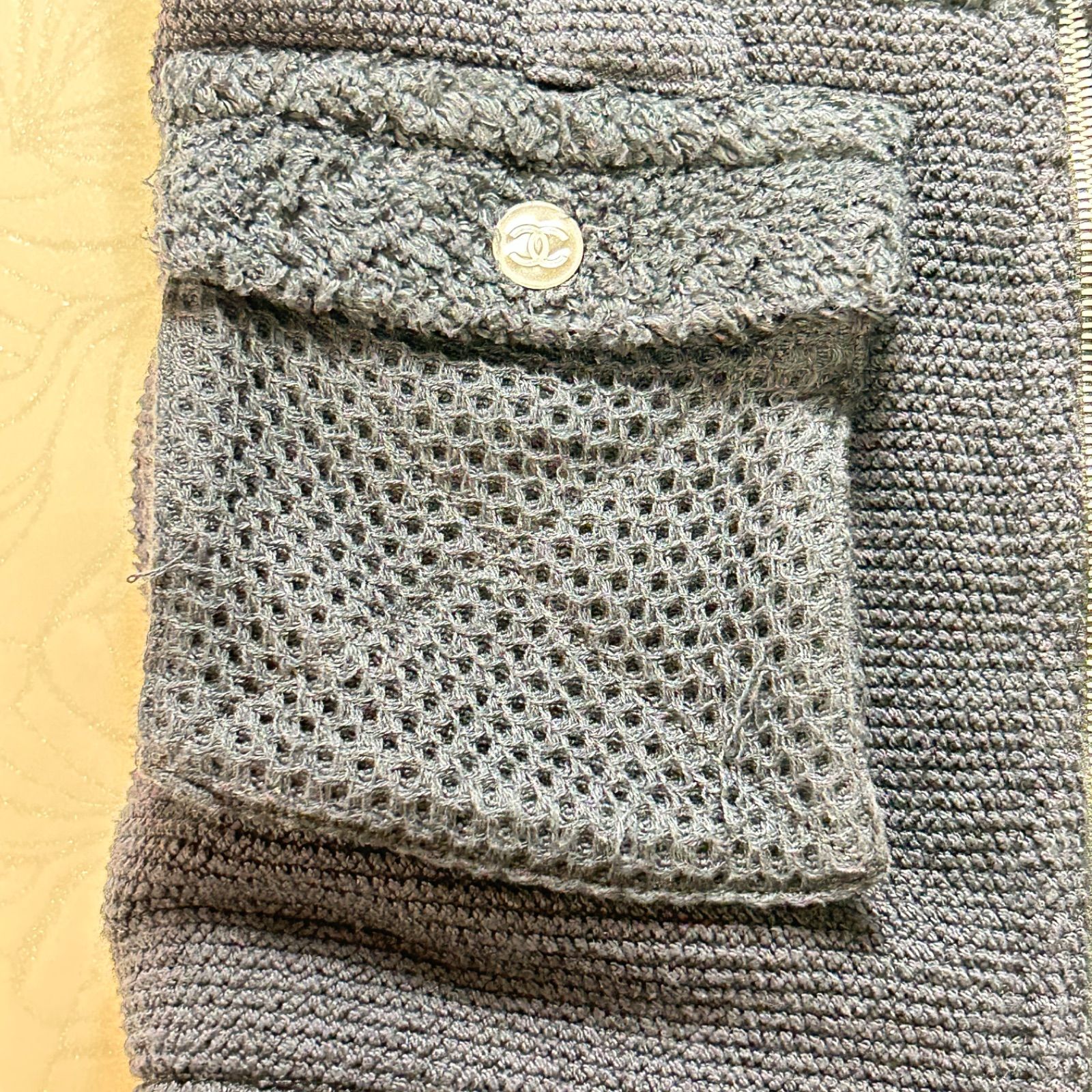 CHANEL シャネル ニットジレ 36 ベスト ブラック - メルカリ