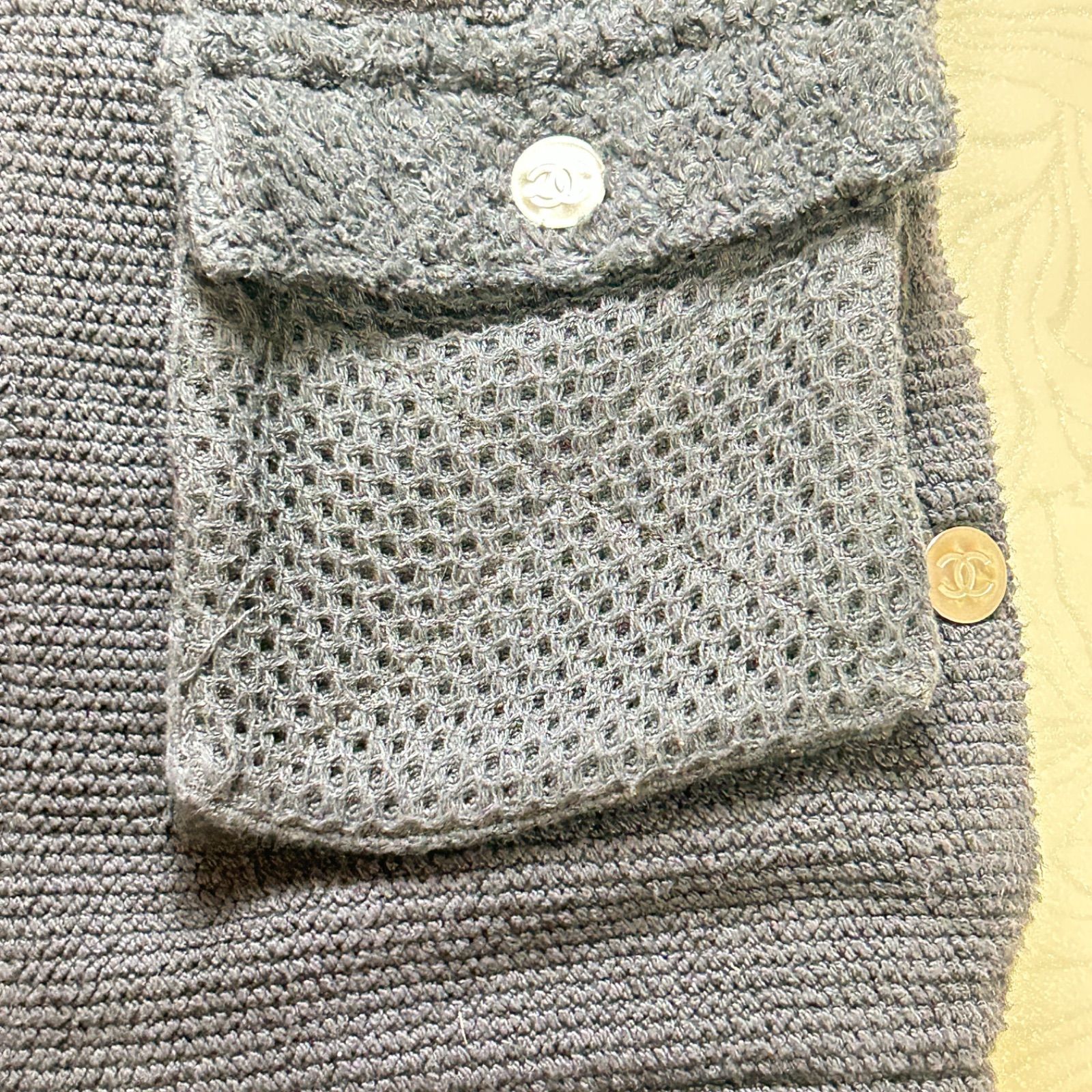 CHANEL シャネル ニットジレ 36 ベスト ブラック - メルカリ