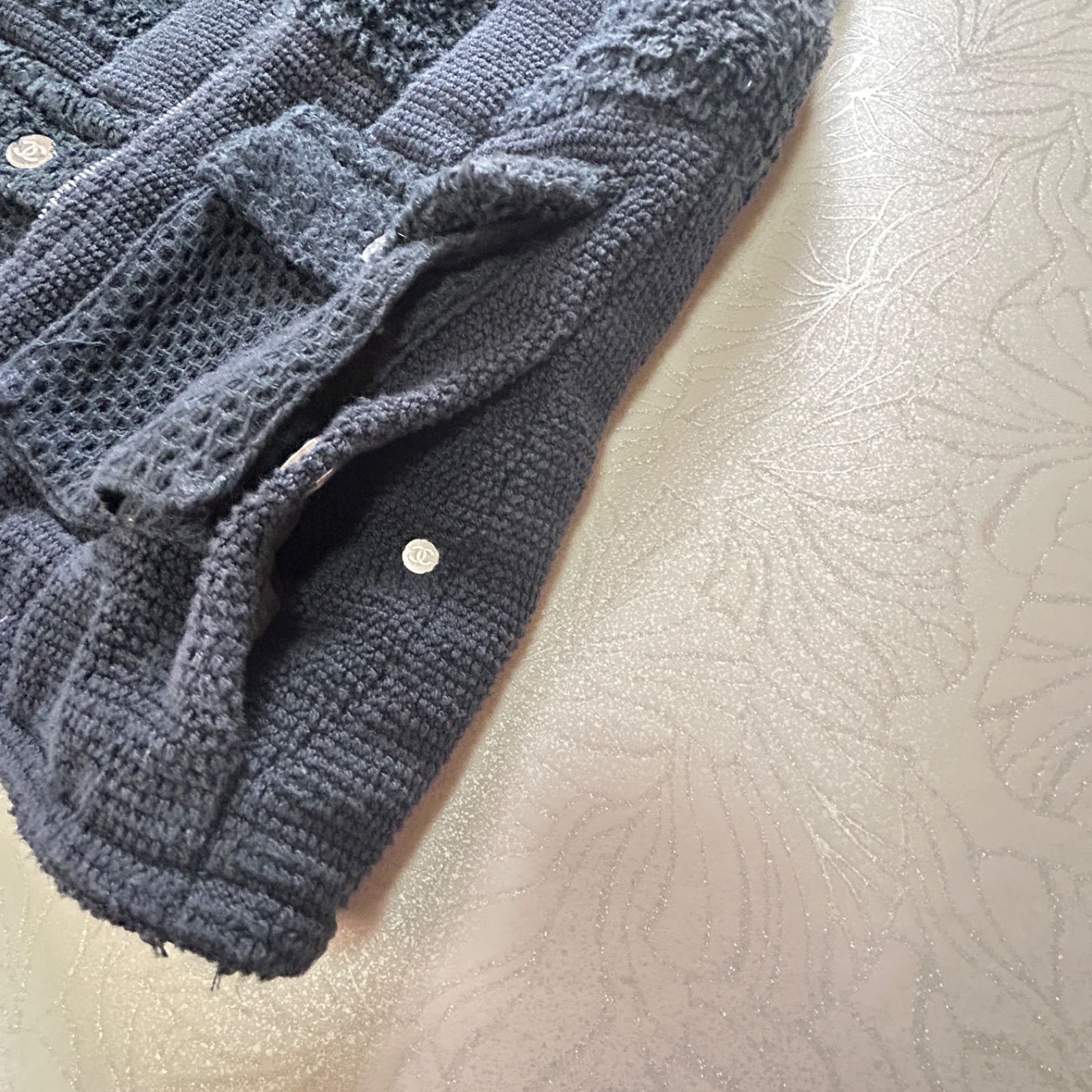 CHANEL シャネル ニットジレ 36 ベスト ブラック - メルカリ