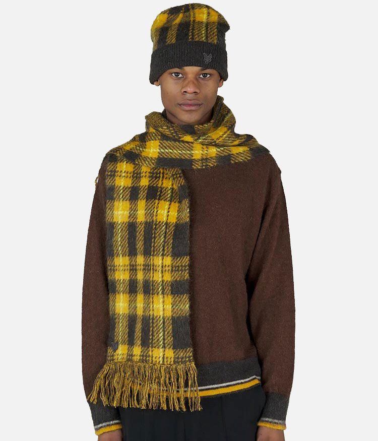 NICHOLAS DALEY × LYLE & SCOTT / KNITTED TARTAN SCARF(ANNIVERSARY
