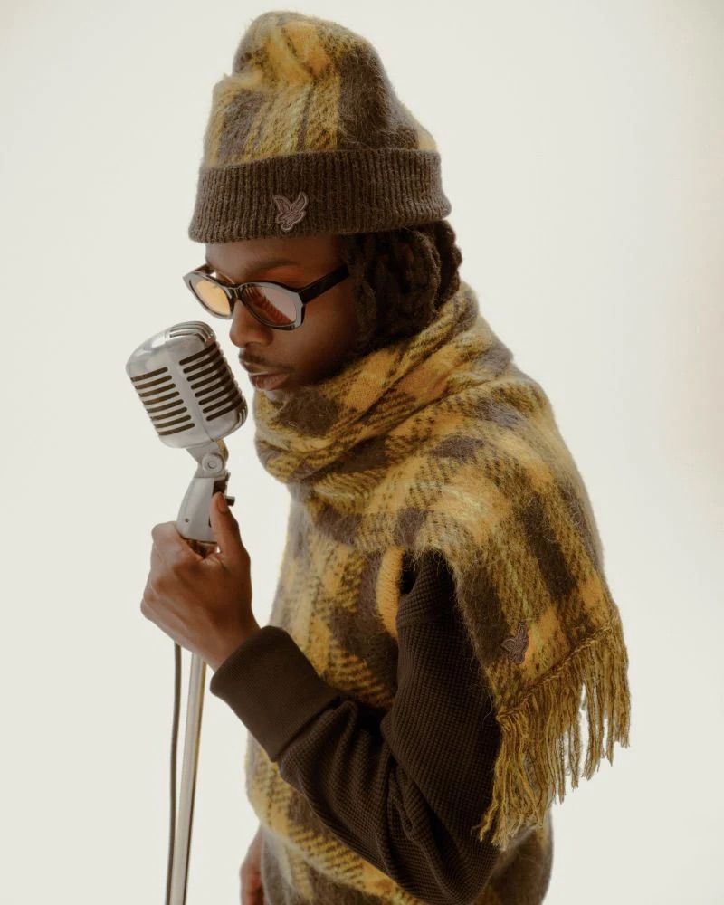 NICHOLAS DALEY × LYLE & SCOTT / KNITTED TARTAN SCARF(ANNIVERSARY