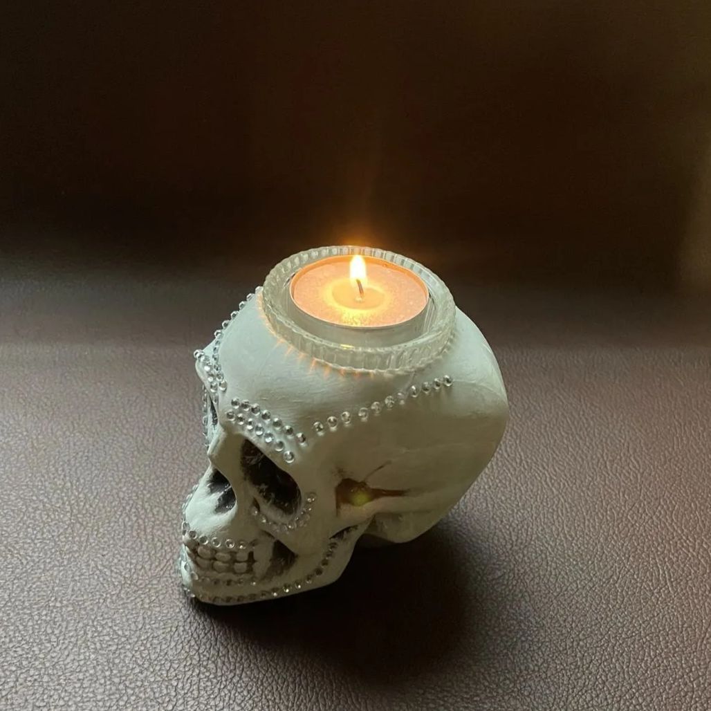 髑髏蝋燭 ドクロキャンドルホルダー ろうそく アロマ - メルカリ