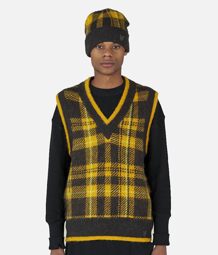 トップス NICHOLAS DALEY 22SS PULLOVER VEST NICHOLAS DALEY × LYLE & SCOTT / KNITTED TARTAN VEST (ANNIVERSARY