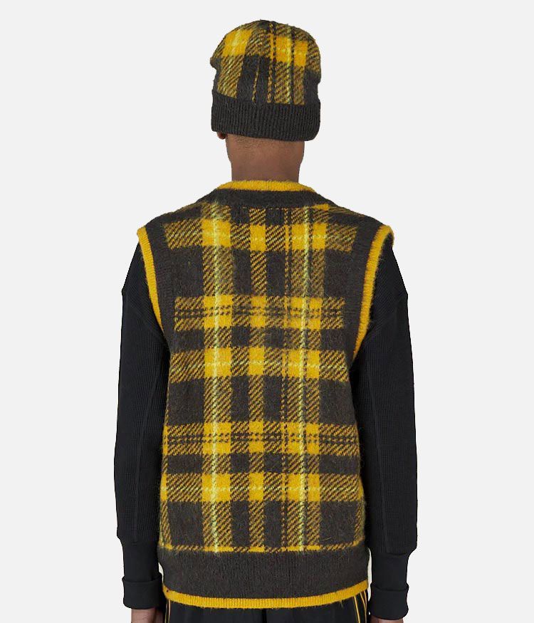 NICHOLAS DALEY × LYLE & SCOTT / KNITTED TARTAN VEST (ANNIVERSARY