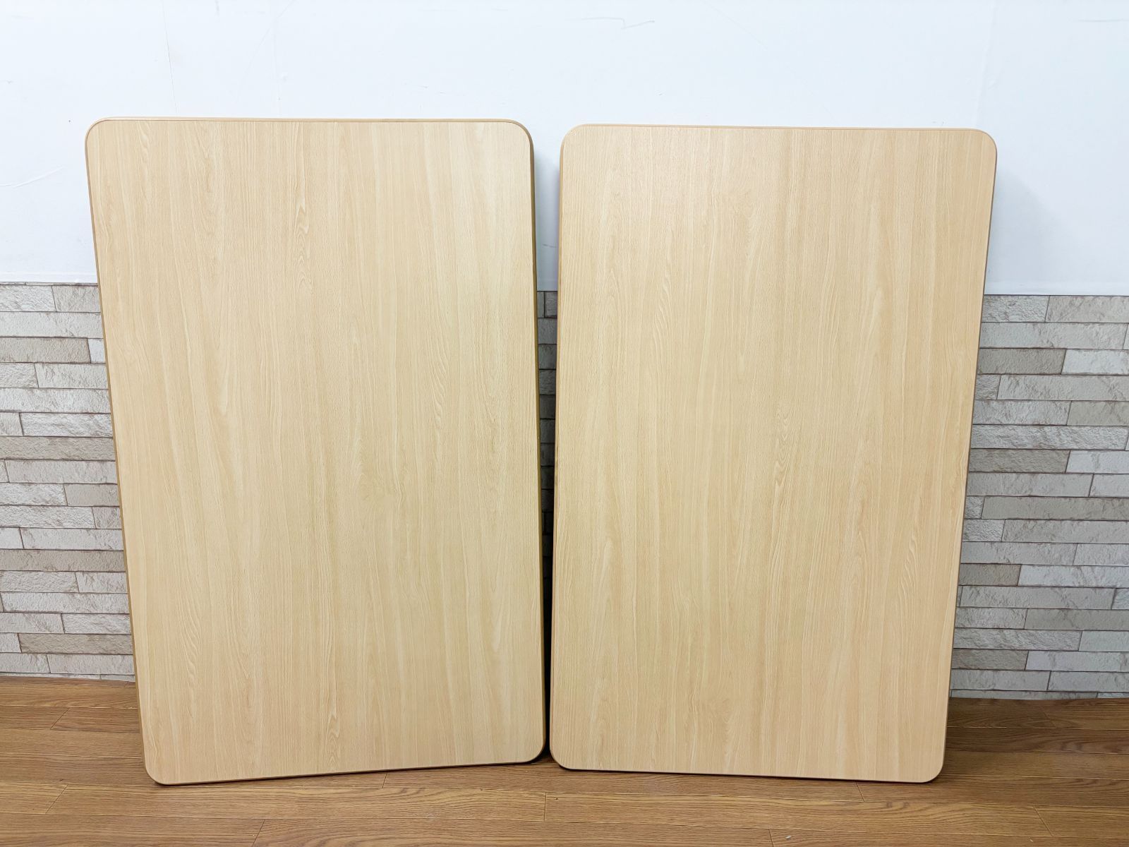 miki ウッドエアーテーブル ワイド 園児 保育 折り畳み式 机 2点セット テーブル 幼児 キッズテーブル 作業机 保育園 幼稚園 木製 家具 畑774